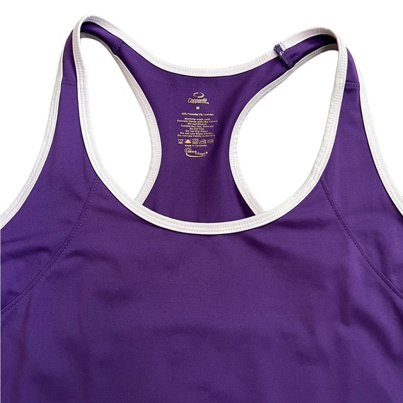 Copperfit Women Workout Tank Top Purple Medium - Picture 2 of 5